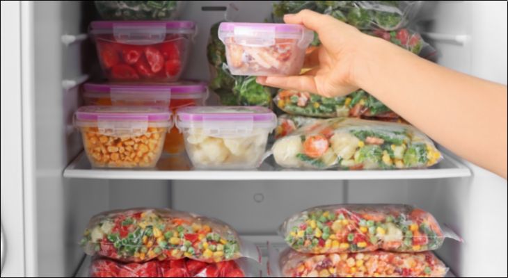 Đối với thực phẩm tươi sống có mùi, hãy cho vào hộp đựng chuyên dụng hoặc túi zip để tránh lây lan mùi