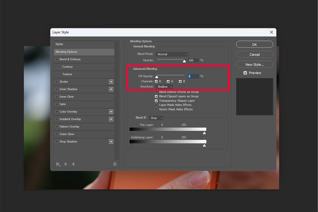 Cách Làm Chữ Trong Suốt Trong Photoshop