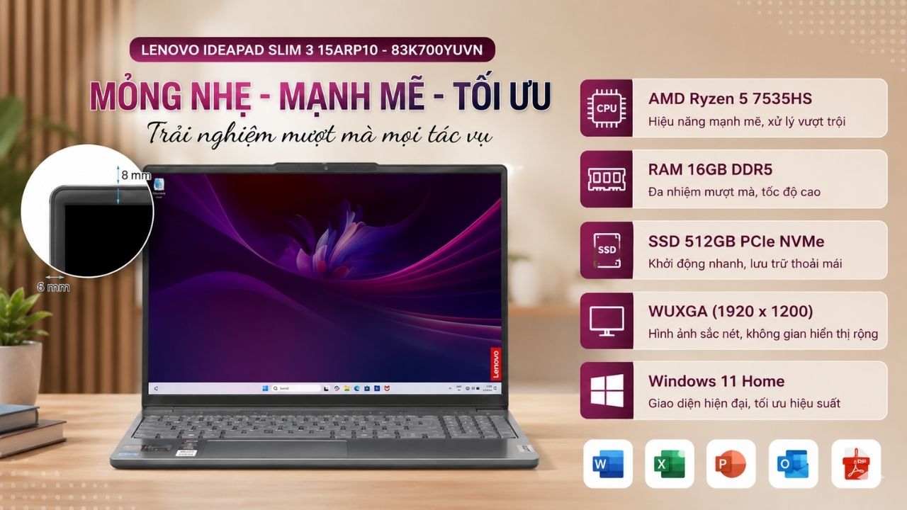 Laptop Lenovo IdeaPad Slim 3 15ARP10 Laptop Lenovo IdeaPad Slim 3 15ARP10