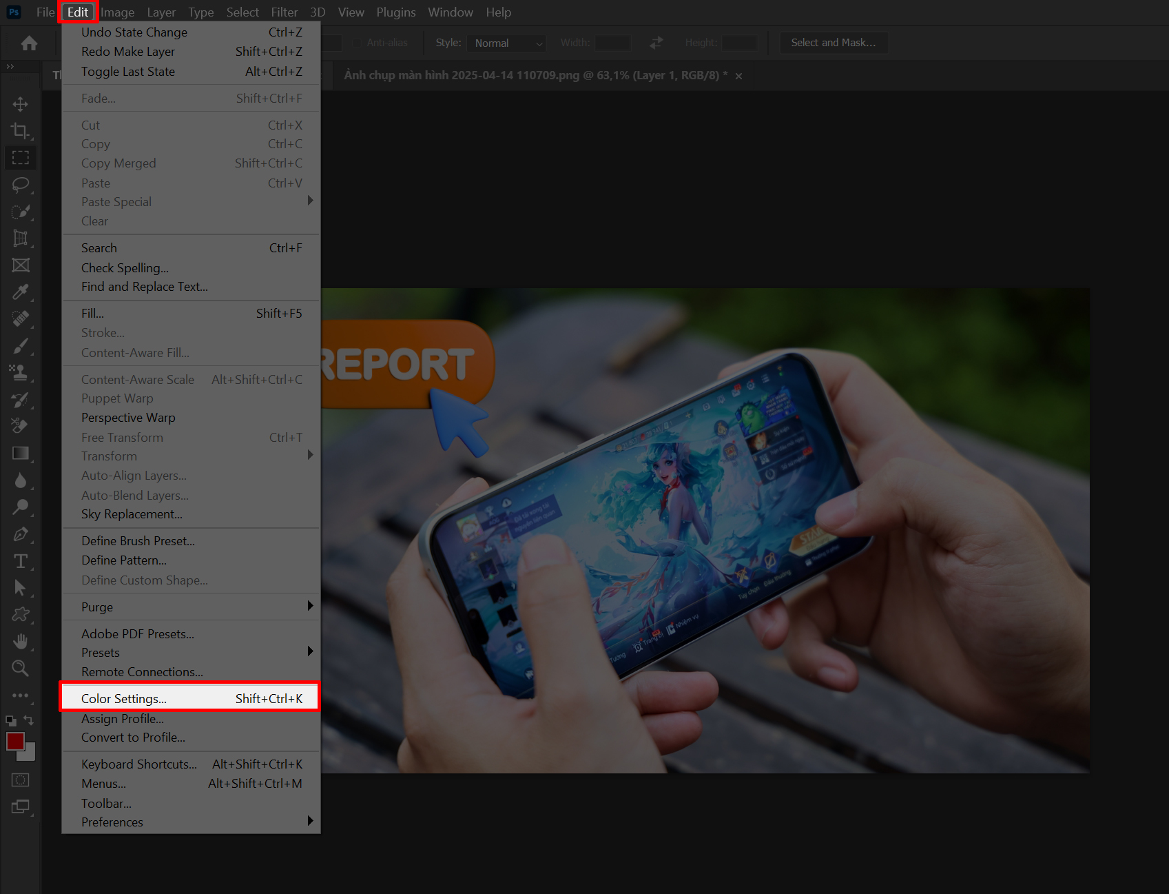 Cách Khắc Phục Photoshop Bị Lỗi Màu Cách Khắc Phục Photoshop Bị Lỗi Màu