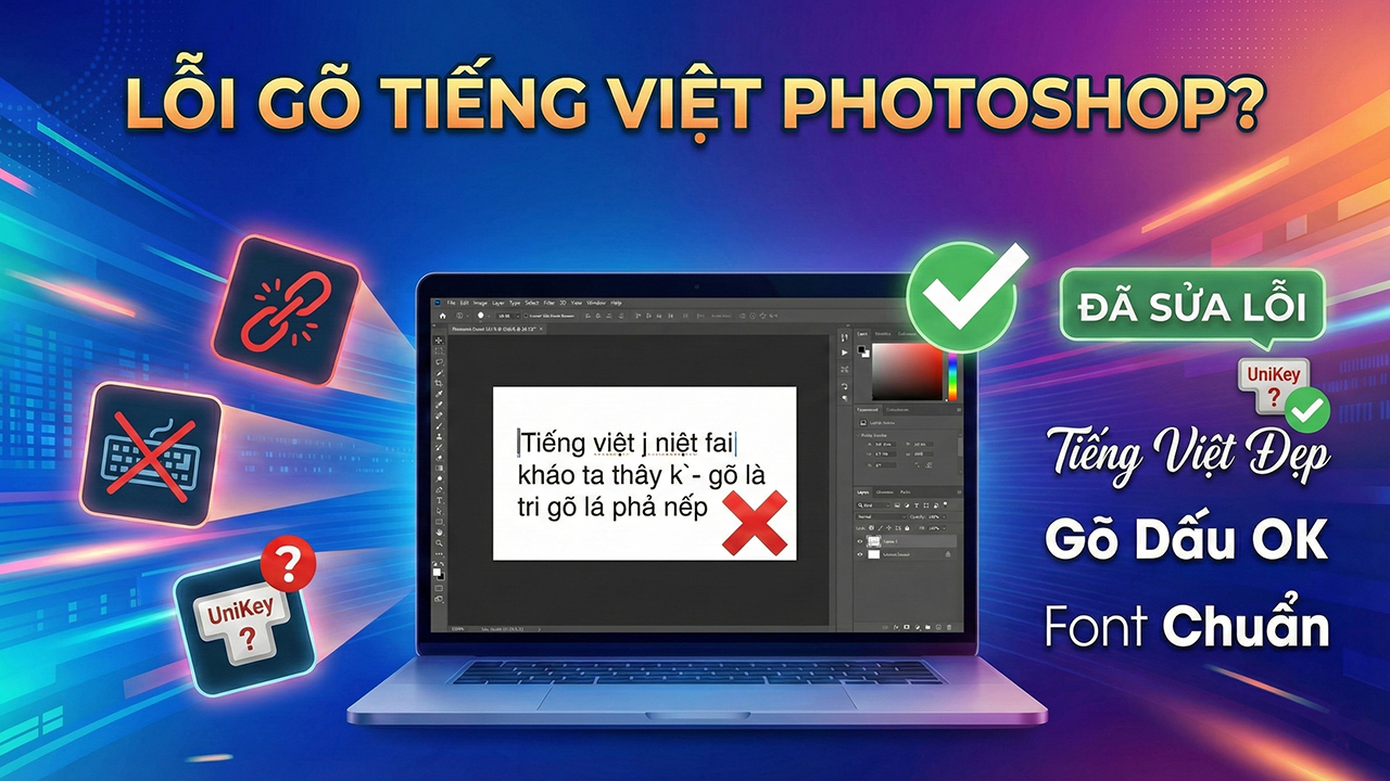 Cách Khắc Phục Không Gõ Được Tiếng Việt Trong Photoshop