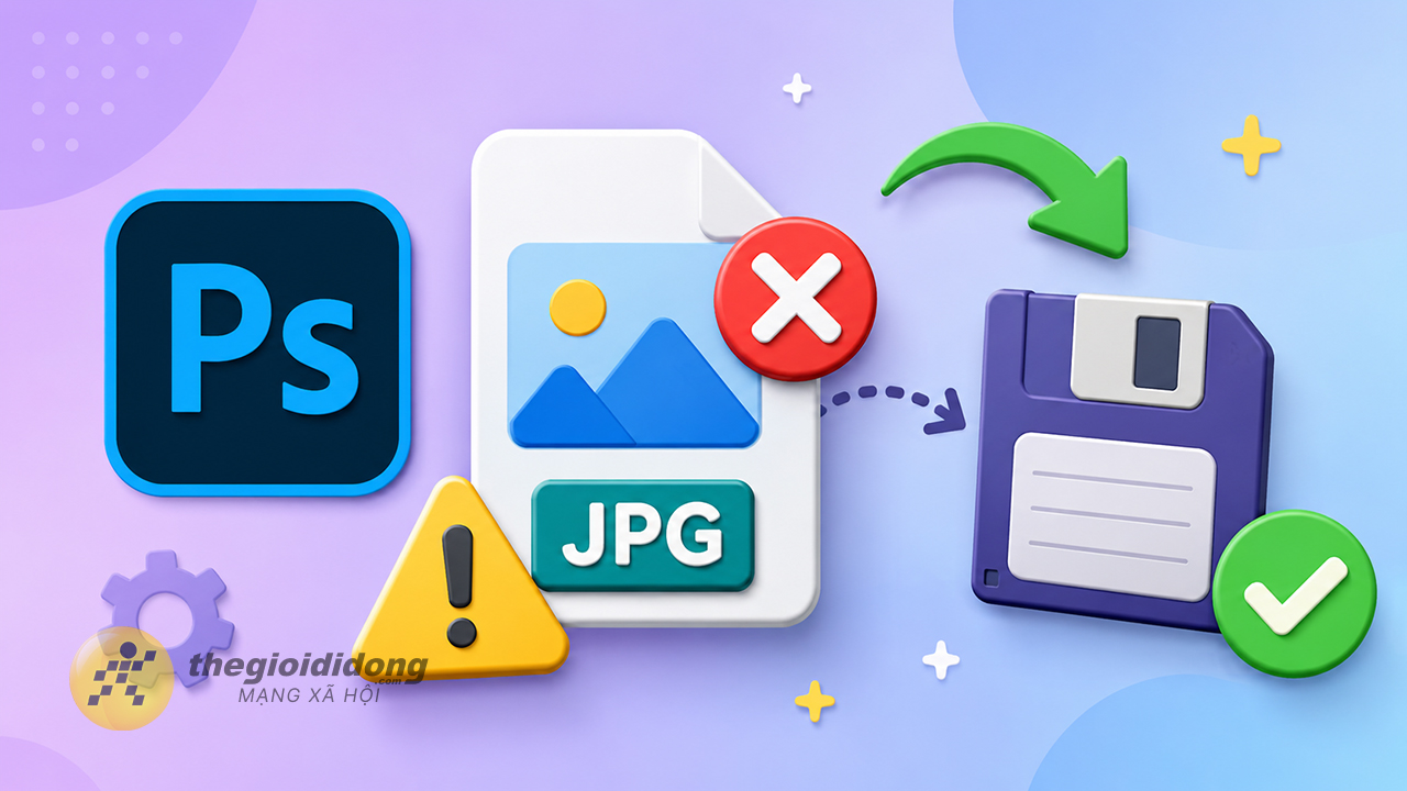 Cách khắc phục lỗi không lưu được file JPG trong Photoshop
