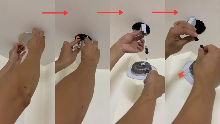C&aacute;ch th&aacute;o đ&egrave;n LED &acirc;m trần an to&agrave;n khi bảo tr&igrave;