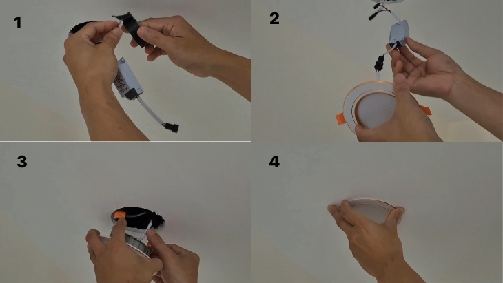 Đ&egrave;n LED &acirc;m trần nguồn rời