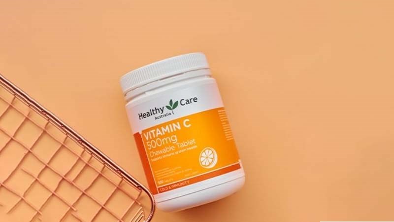 Viên uống vitamin C Healthy Care 500mg có thể nhai được. Viên uống vitamin C Healthy Care 500mg có thể nhai được.