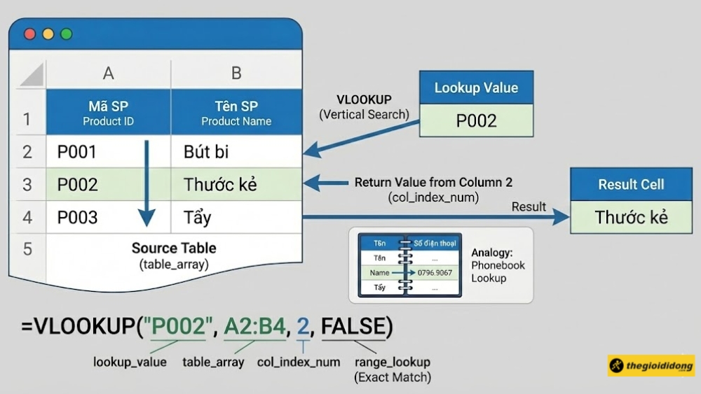 Ví dụ về hàm VLOOKUP Ví dụ về hàm VLOOKUP