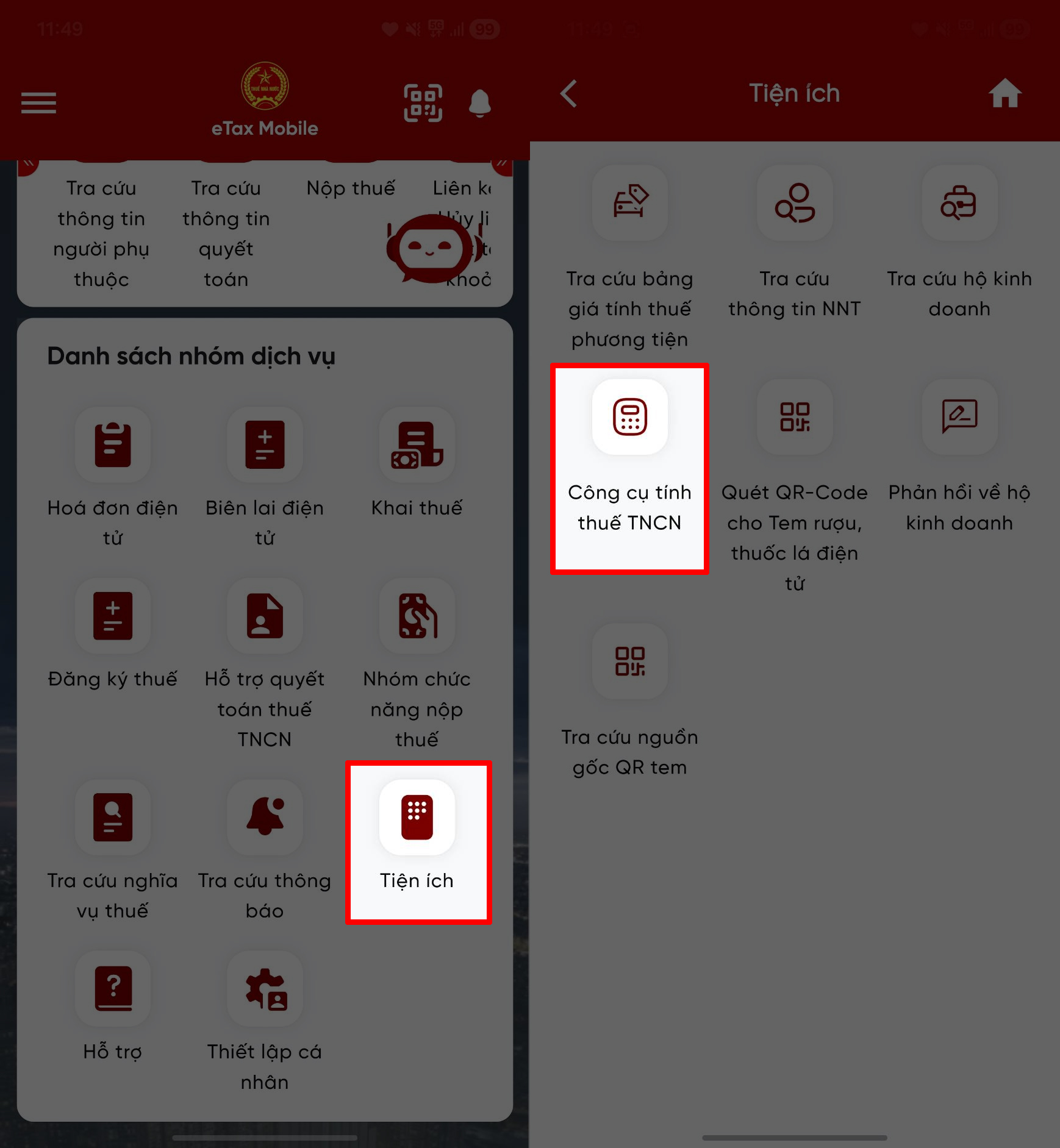 Cách tính thuế TNCN online mới nhất 2026