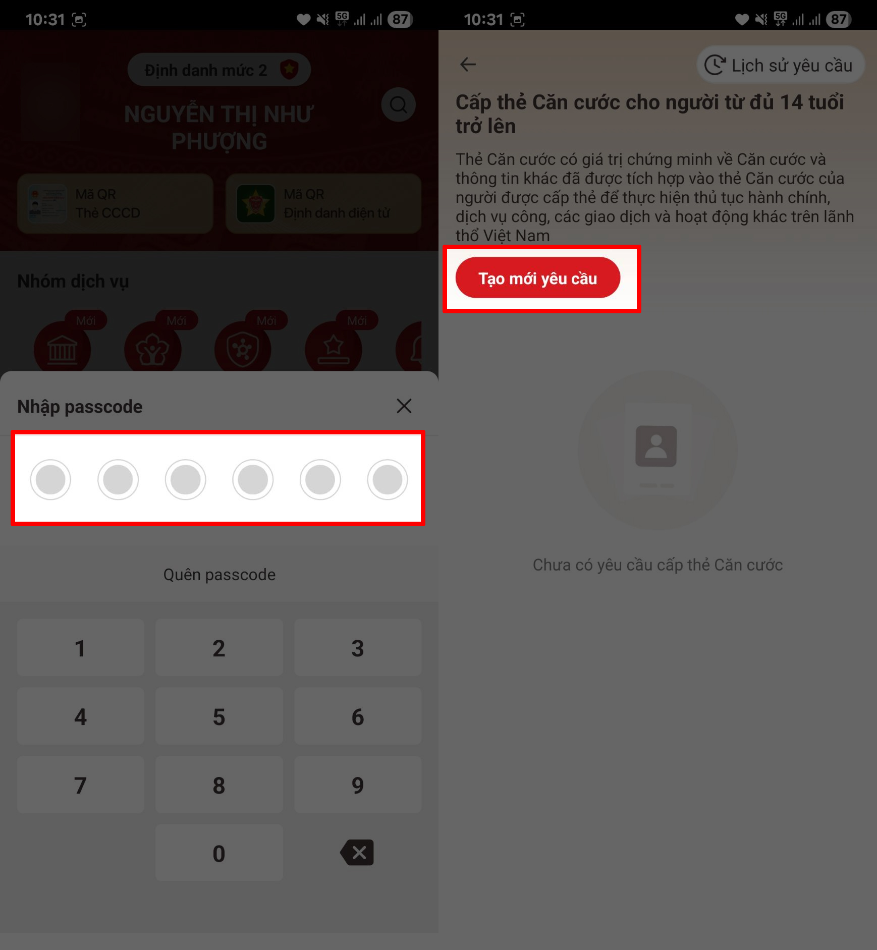 Cách đăng ký cấp thẻ Căn Cước trên VNeID