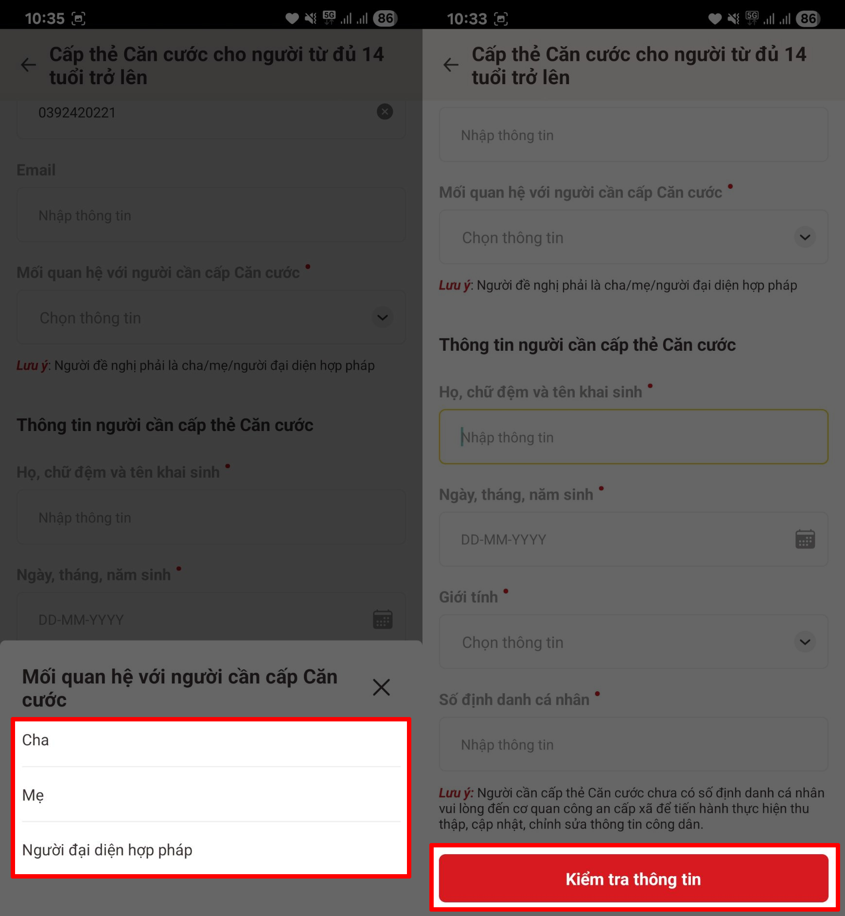 Cách đăng ký cấp thẻ Căn Cước trên VNeID
