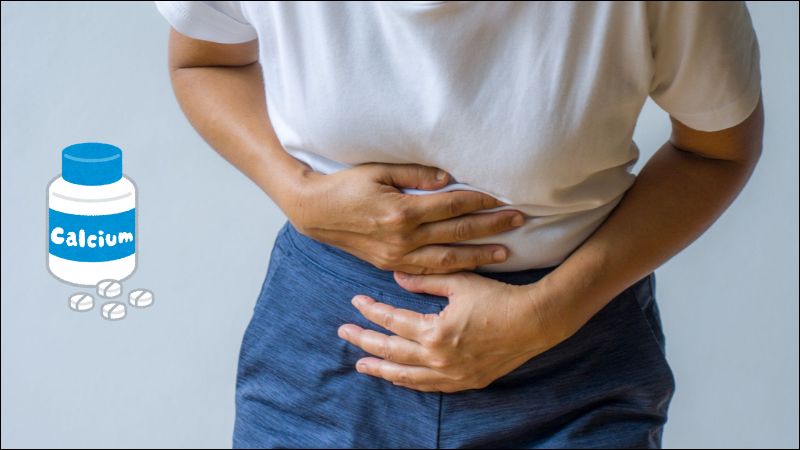 Tác dụng phụ thường gặp khi uống canxi là rối loạn tiêu hóa