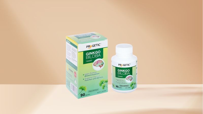 Hoạt huyết dưỡn não Progetic Ginkgo Biloba 750mg Hoạt huyết dưỡn não Progetic Ginkgo Biloba 750mg