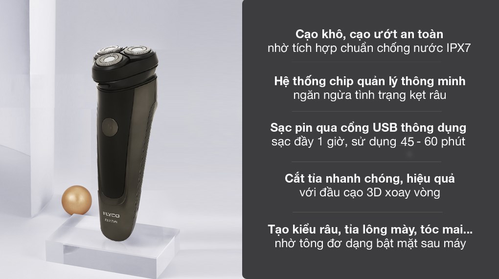 Máy cạo râu khô và ướt Flyco FS317VN là lựa chọn phù hợp trong phân khúc phổ thông Máy cạo râu khô và ướt Flyco FS317VN là lựa chọn phù hợp trong phân khúc phổ thông