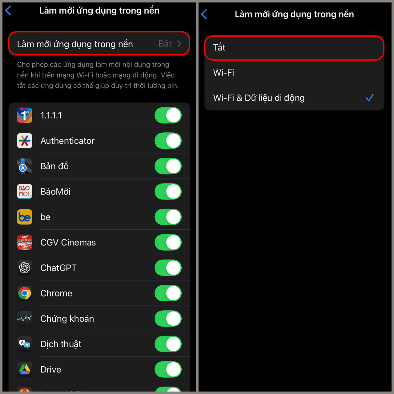 Cách tiết kiệm pin cho iPhone