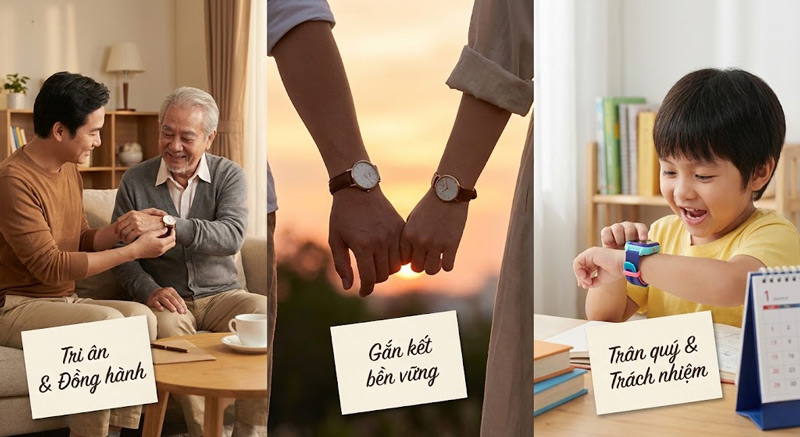 Đồng hồ là món quà tinh thần bền lâu, gắn kết yêu thương và đồng hành cùng năm tháng