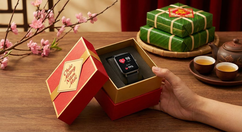 Đồng hồ thông minh là quà Tết hiện đại, gửi lời chúc sức khỏe và bình an cả năm