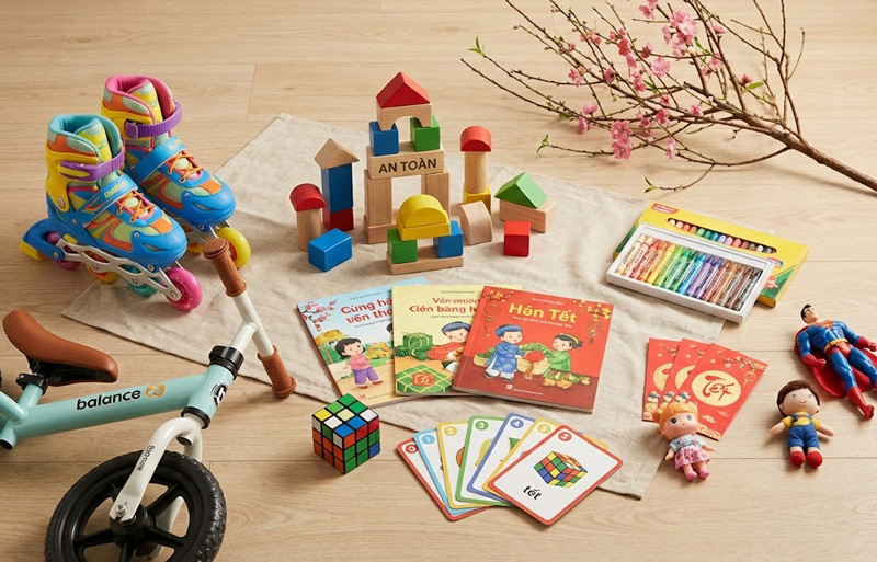 Chọn quà Tết cho bé cần an toàn, đúng độ tuổi, khơi gợi sáng tạo, vận động tốt và phù hợp ngân sách