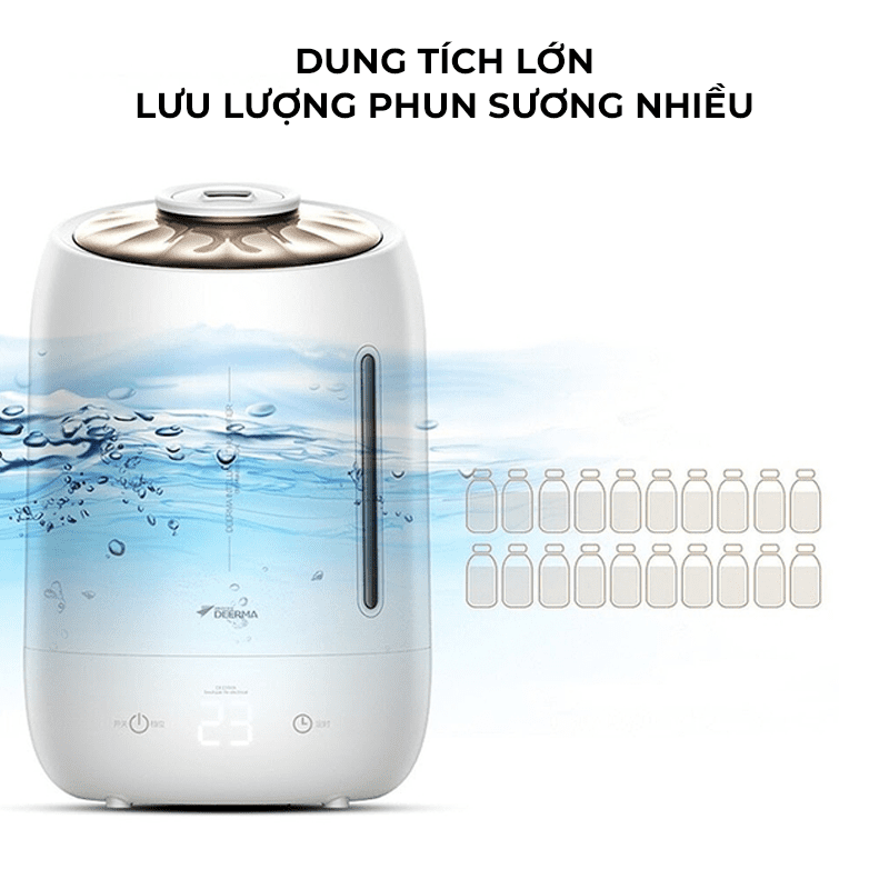 Máy tạo độ ẩm Deerma F600 hỗ trợ cân bằng độ ẩm cho không gian sống