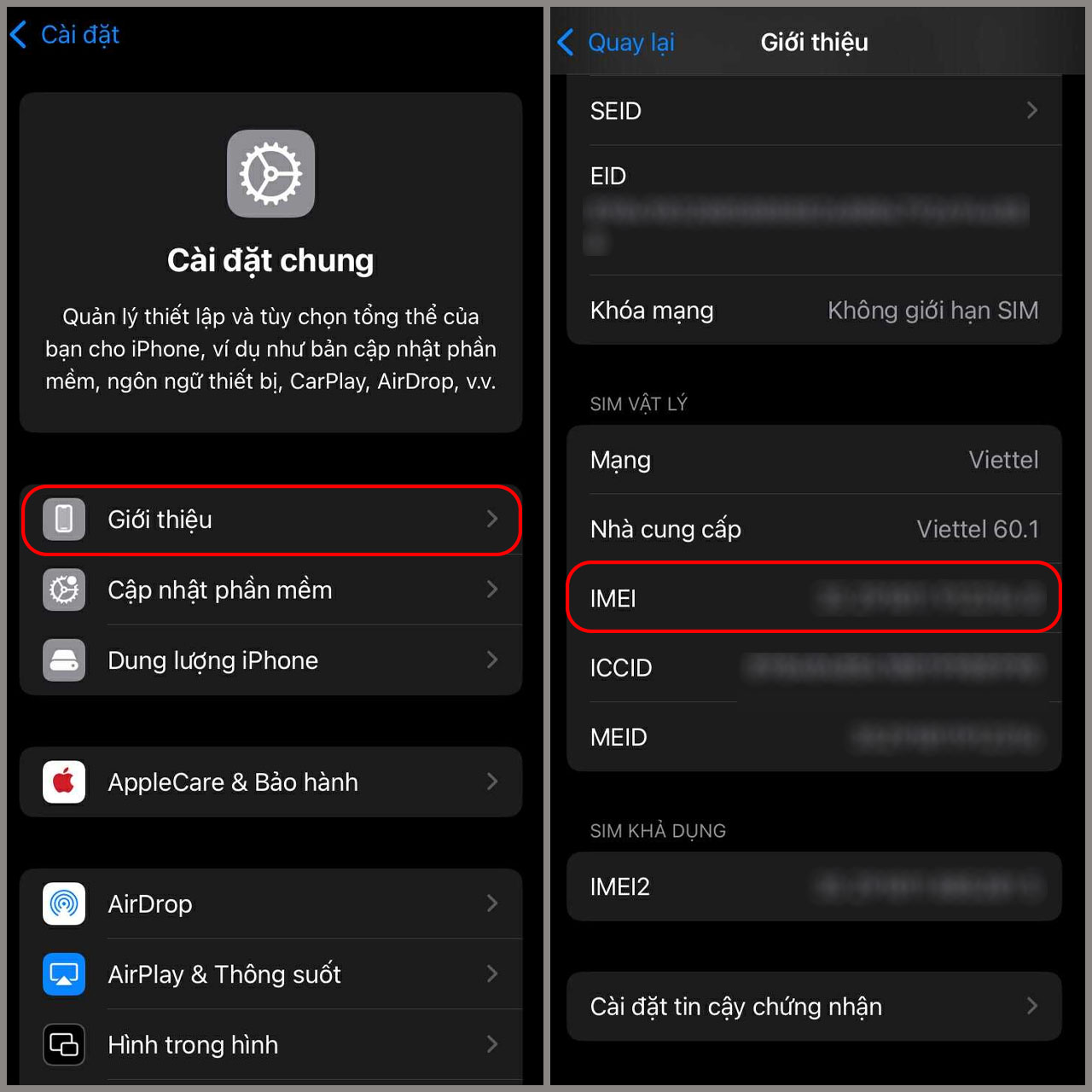 Cách check IMEI iPhone Cách check IMEI iPhone