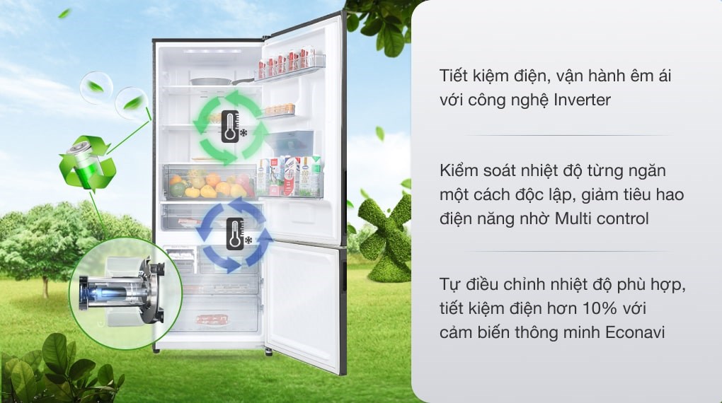 Tủ lạnh Panasonic Inverter 417 lít NR-BX471GPKV hạn chế lẫn mùi hiệu quả