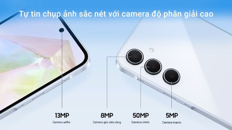 Máy được trang bị hệ thống 3 camera sau với camera chính 50MP