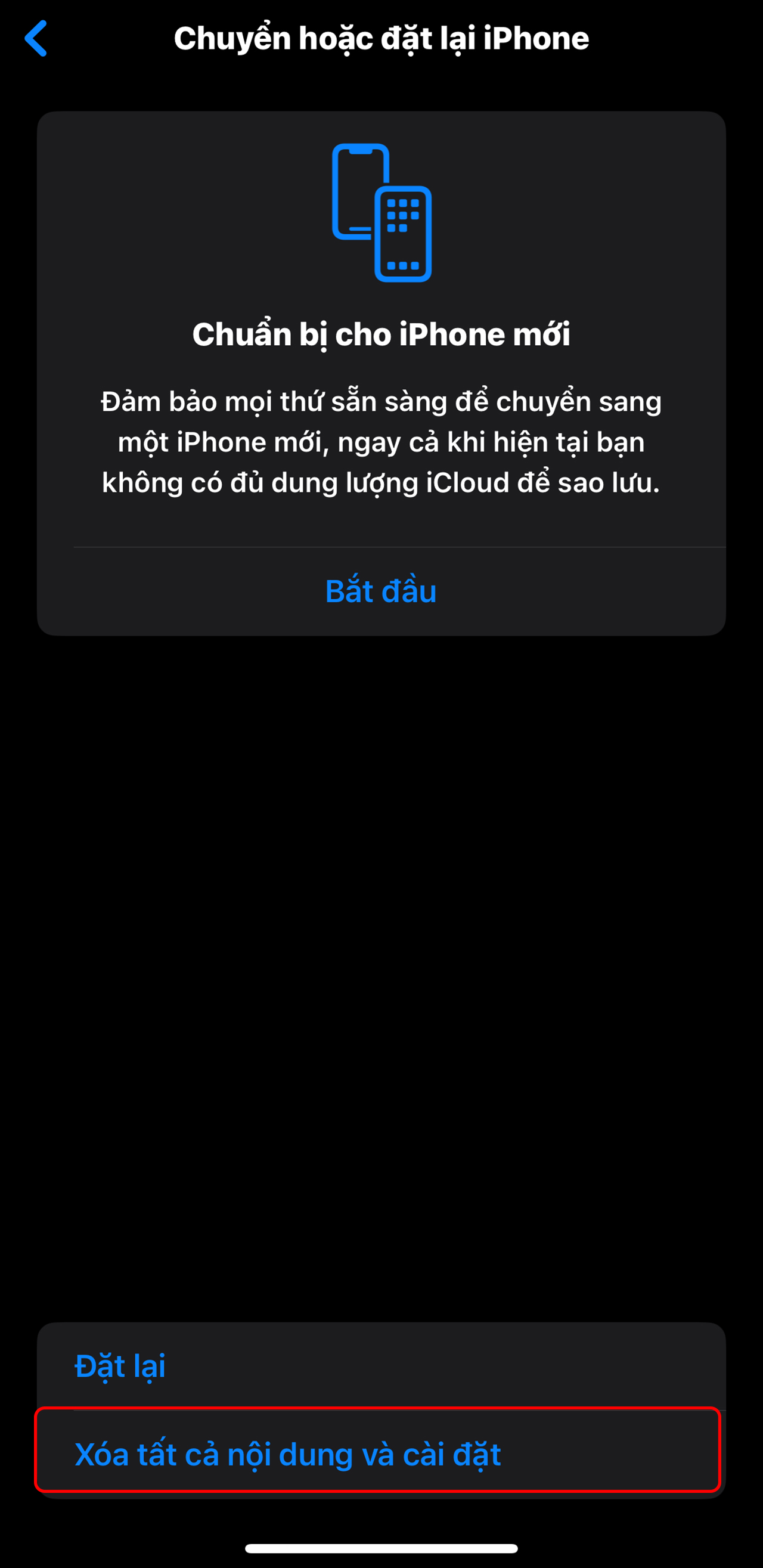 Bước 2 đặt lại Bước 2 đặt lại