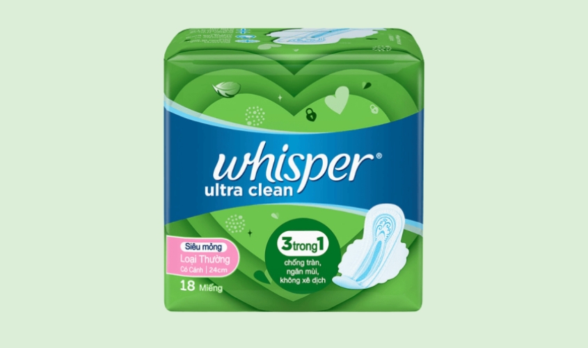 Băng vệ sinh ban ngày Whisper khô thoáng