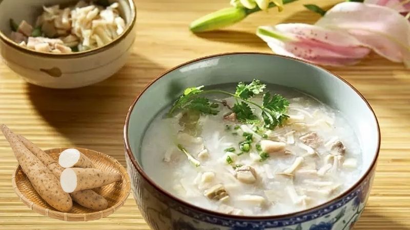 Nấu cháo trắng với hoài sơn giúp chữa tỳ vị hư nhược
