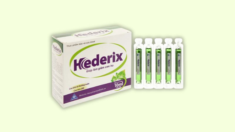 Siro ho Hederix gi&uacute;p giảm ho, l&agrave;m ấm đường h&ocirc; hấp