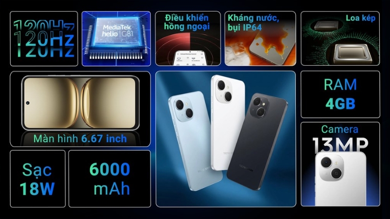 Điện thoại Tecno Spark 40C Điện thoại Tecno Spark 40C