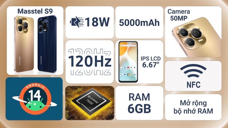 Điện thoại Masstel S9 Điện thoại Masstel S9