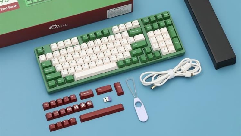 Bàn Phím Cơ Có Dây Akko 3098S Matcha Red Bean V3 Creamy Yellow Pro Bàn Phím Cơ Có Dây Akko 3098S Matcha Red Bean V3 Creamy Yellow Pro