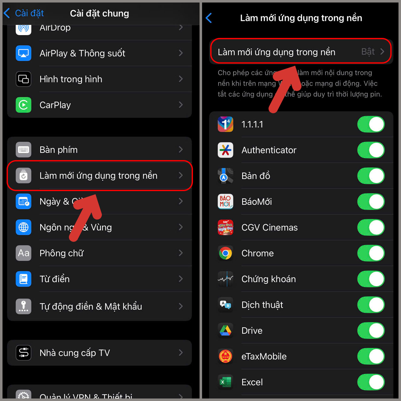 Tắt ứng dụng chạy ngầm iPhone