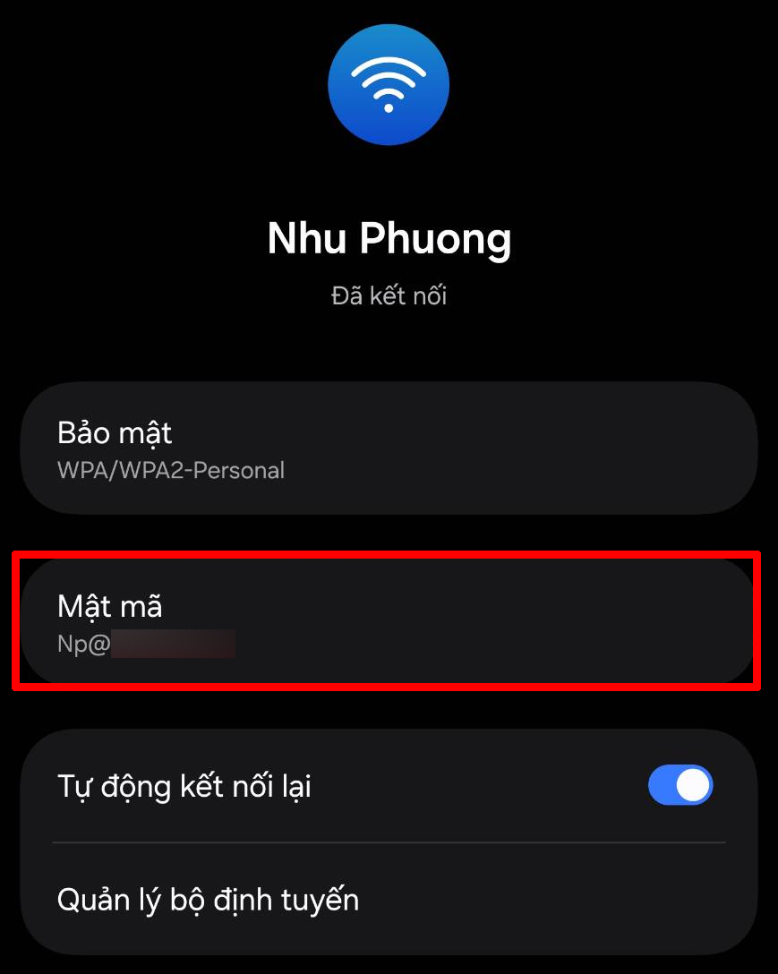 Cách xem mật khẩuWi-Fi đã kết nối trên Android
