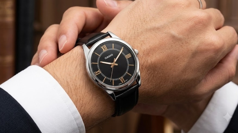 Đồng hồ CASIO Timeless 40 mm Nam MTP-V005L-1B5UDF Đồng hồ CASIO Timeless 40 mm Nam MTP-V005L-1B5UDF