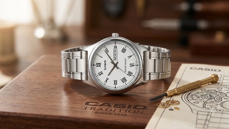 Đồng hồ CASIO Timeless 38 mm Nam MTP-V006D-7BUDF Đồng hồ CASIO Timeless 38 mm Nam MTP-V006D-7BUDF