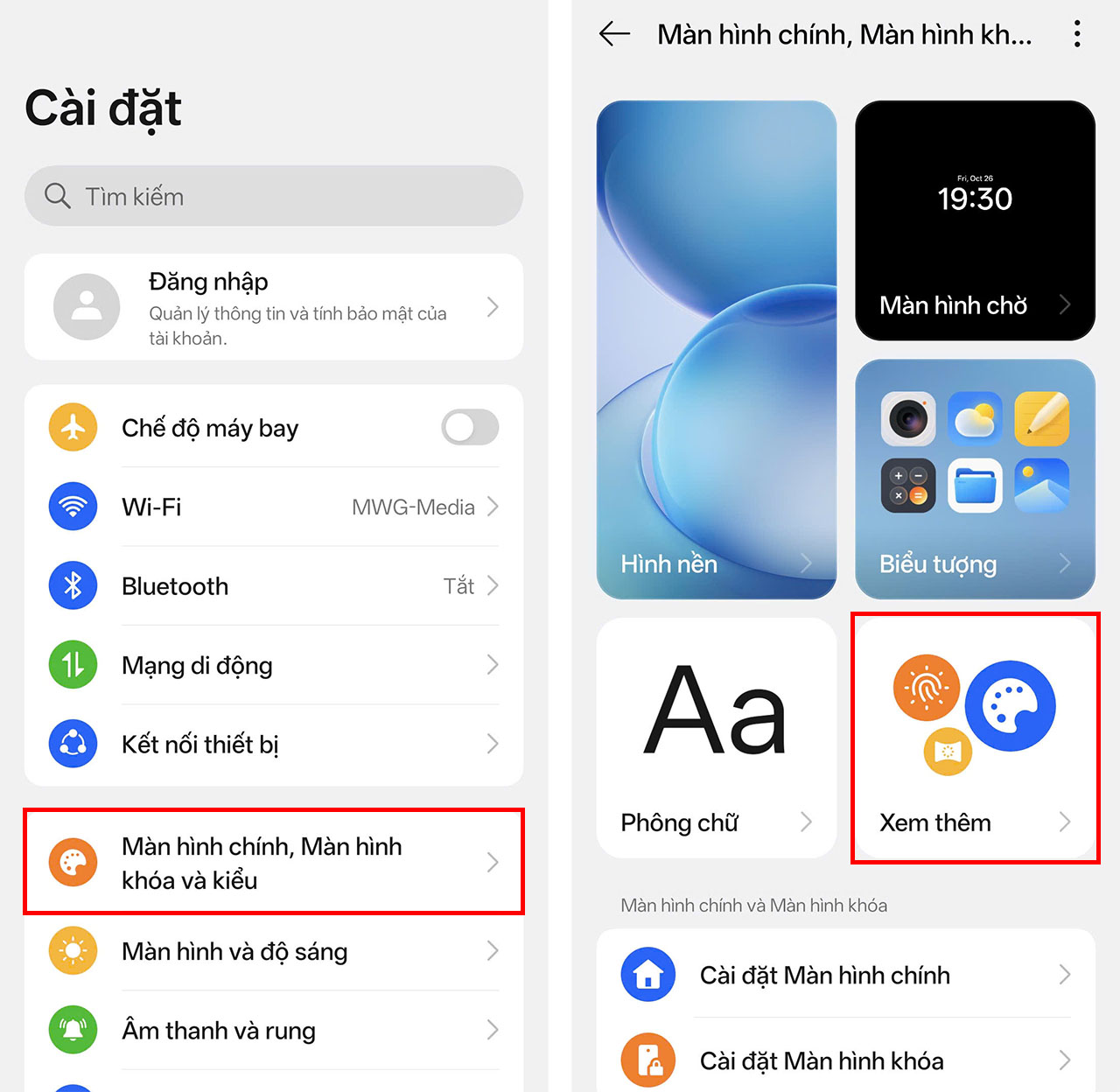 Cách cài hình động vân tay trên OPPO