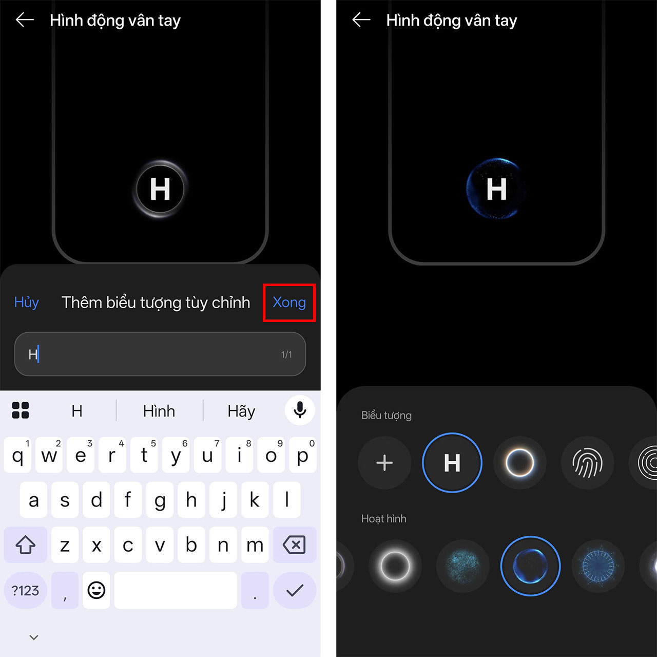Cách cài hình động vân tay trên OPPO
