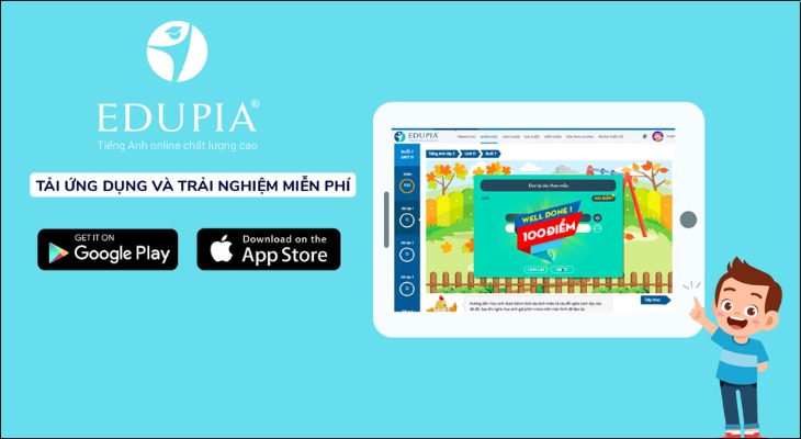 Edupia là Ứng dụng số xuất sắc nhất trong lĩnh vực Giáo dục và Đào tạo để bé học tiếng Anh