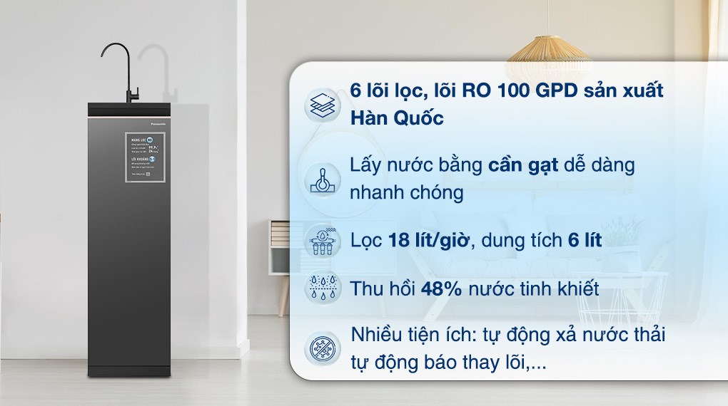 Máy lọc nước RO Panasonic TK-CA812M-VN 6 lõi