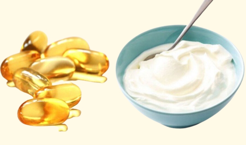 Đắp mặt nạ sữa chua không đường với