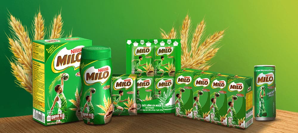 Các sản phẩm sữa Milo