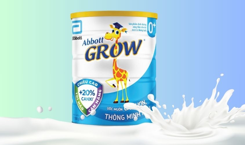 Sữa bột Abbott Grow 0+ hương vani 850g (0 - 12 tháng)