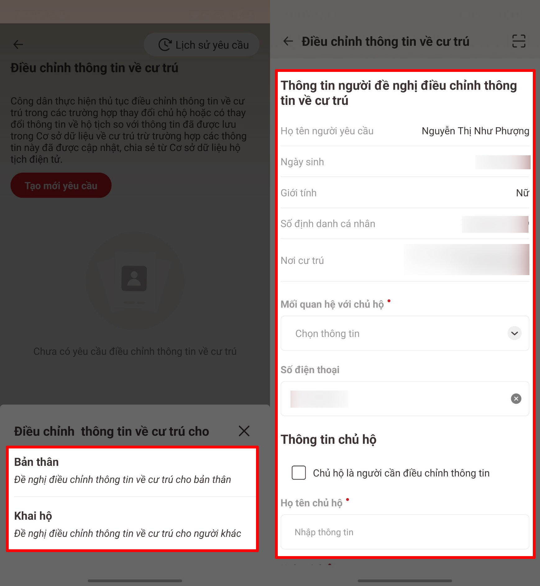 Cách thay đổi thông tin cư trú online Cách thay đổi thông tin cư trú online