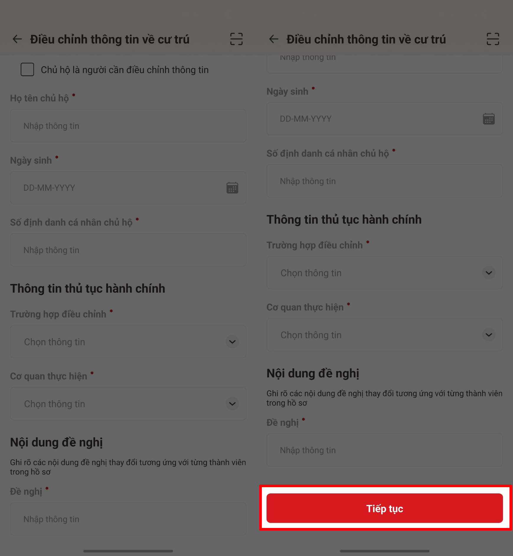 Cách thay đổi thông tin cư trú online Cách thay đổi thông tin cư trú online