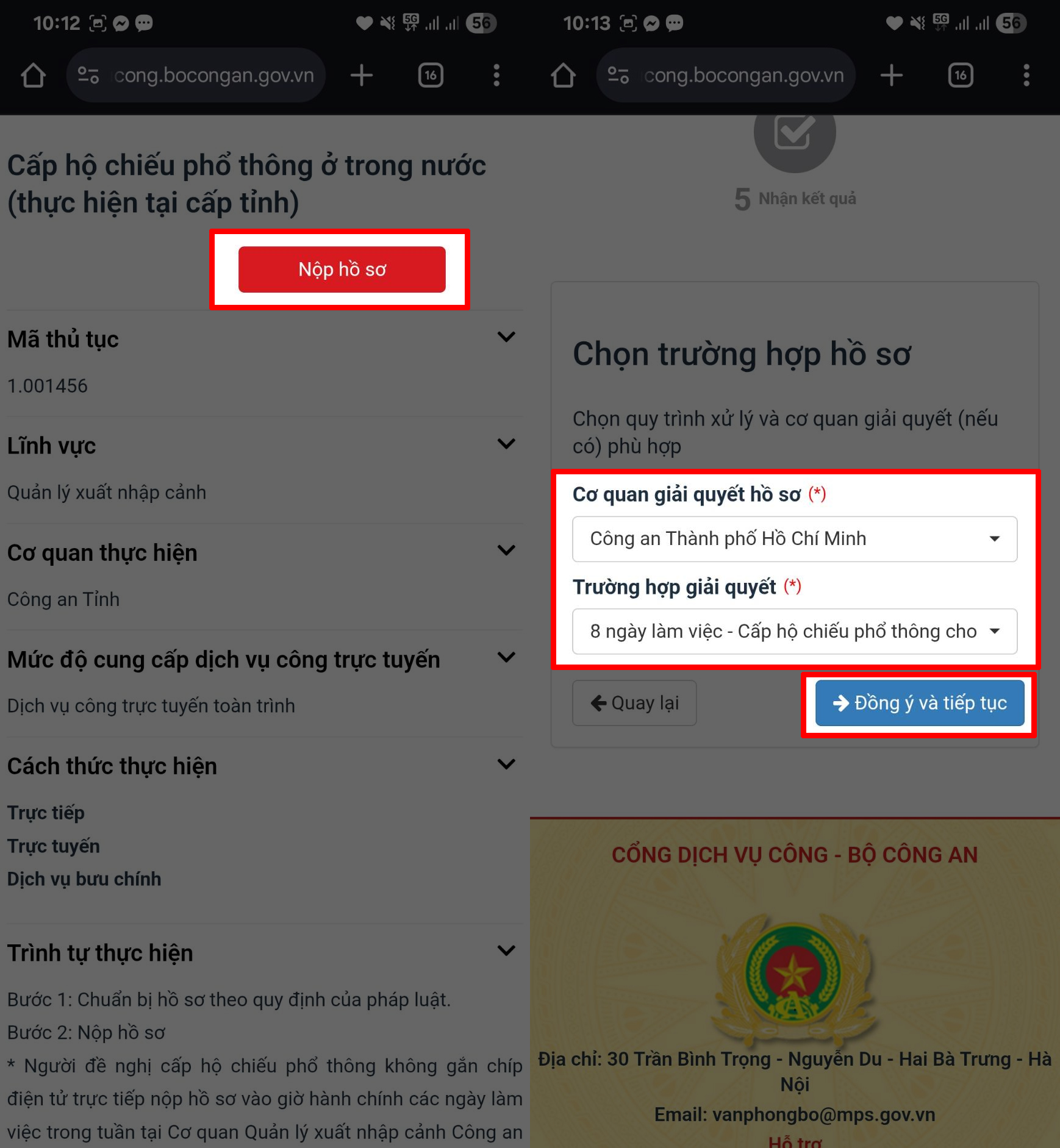 Cách làm hộ chiếu gắn chip online