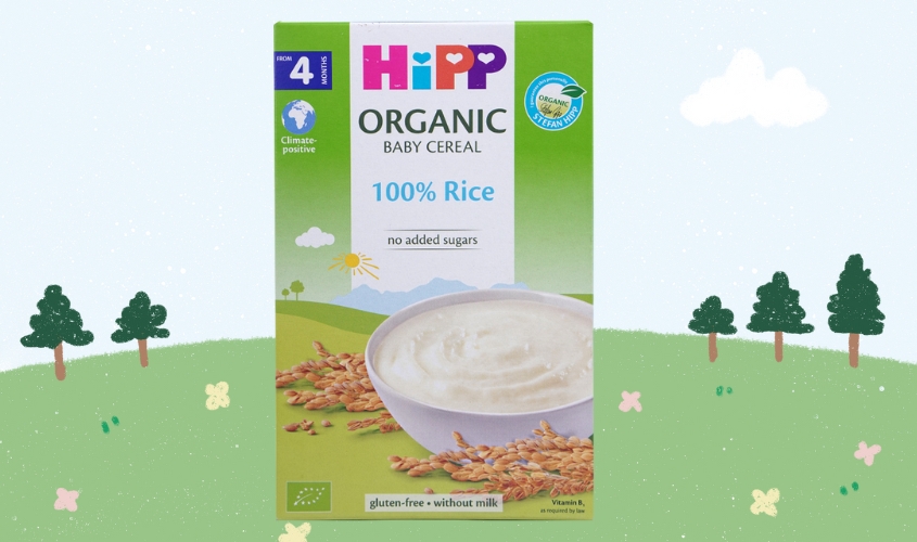 Bột ăn dặm HiPP gạo nhũ nhi hữu cơ hộp 200g (từ 6 tháng)