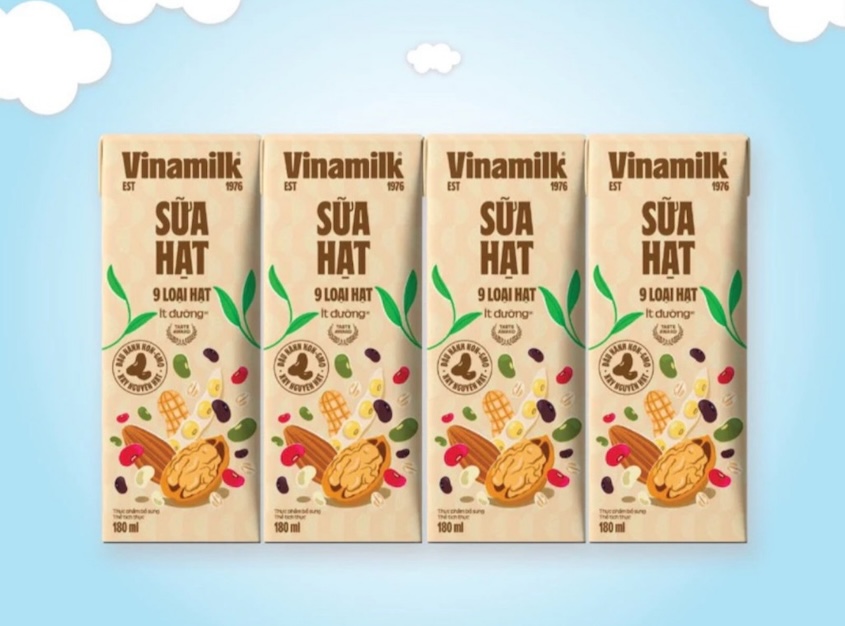 Lốc 4 hộp sữa hạt Vinamilk 9 loại hạt 180 ml (từ 4 tuổi)