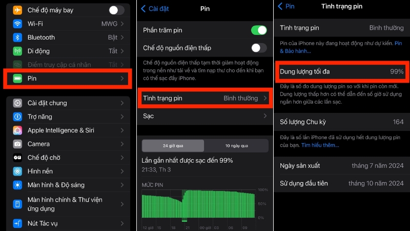 Cách kiểm tra dung lượng pin iPhone