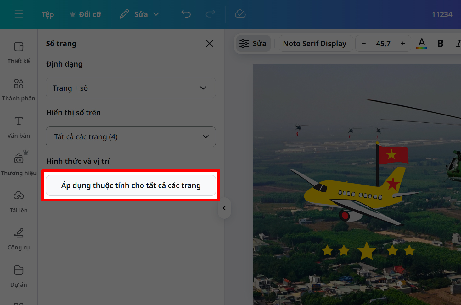 Cách đánh số trang trên Canva Cách đánh số trang trên Canva