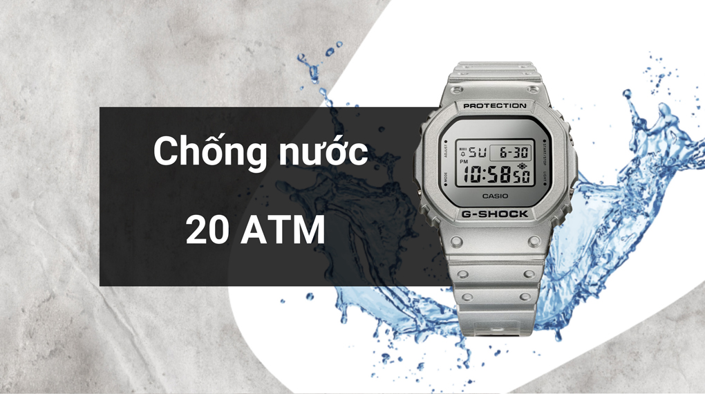 Đồng hồ G-Shock 5600 42.8 mm Nam DW-5600FF-8DR chống nước cực tốt